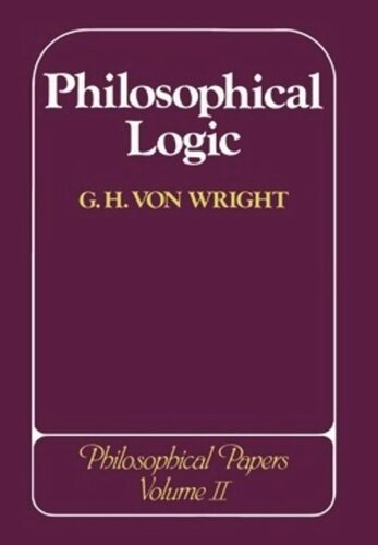 Philosophical Logic: Philosophical Papers