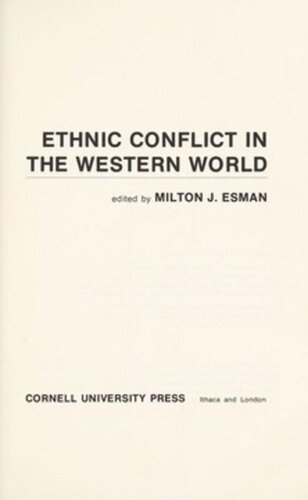 Ethnic Conflict in the Western World