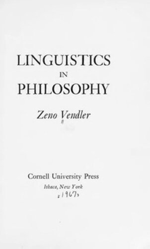 Linguistics in Philosophy