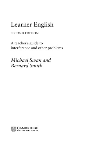 Learner English: A Teacher's Guide to Interference and other Problems
