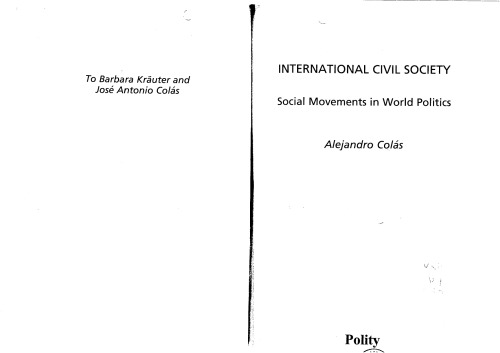International Civil Society: Social Movements in World Politics