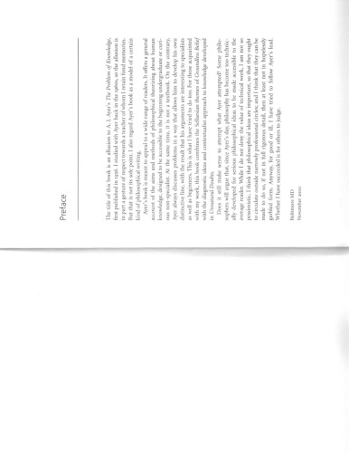 Problems of Knowledge: A Critical Introduction to Epistemology