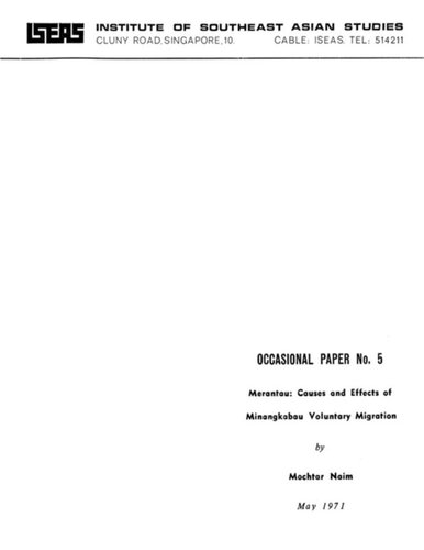 Merantau: Causes and Effects of Minangkabau