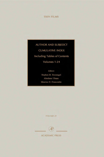 Author and Subject Cumulative Index Including Tables of Contents, Vols. 1–24