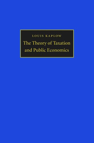The Theory of Taxation and Public Economics