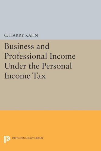 Business and Professional Income Under the Personal Income Tax