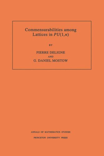 Commensurabilities among Lattices in PU (1,n). (AM-132), Volume 132