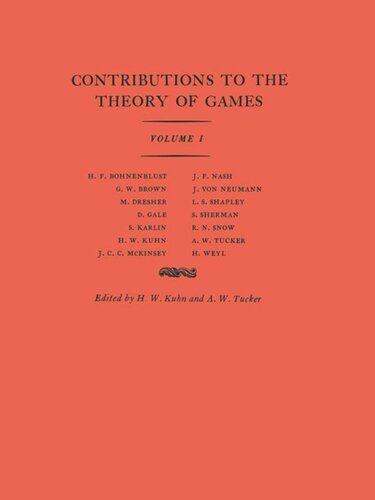 Contributions to the Theory of Games (AM-24), Volume I