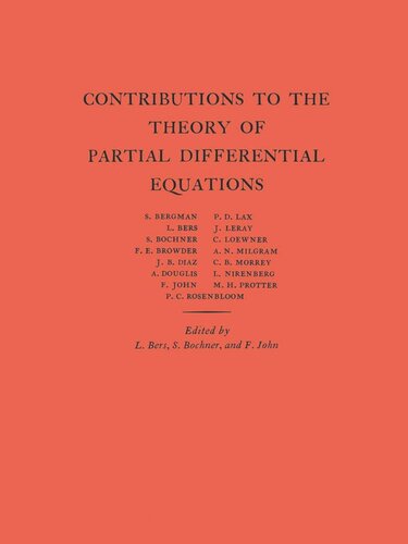 Contributions to the Theory of Partial Differential Equations. (AM-33), Volume 33
