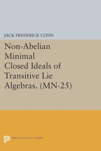 Non-Abelian Minimal Closed Ideals of Transitive Lie Algebras. (MN-25)