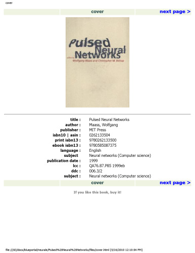 Pulsed Neural Networks 