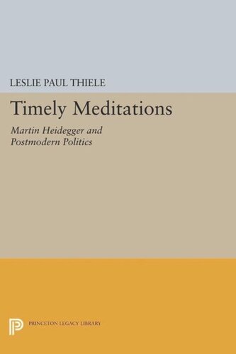 Timely Meditations: Martin Heidegger and Postmodern Politics