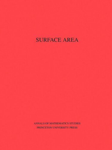 Surface Area. (AM-35), Volume 35