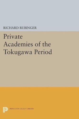 Private Academies of the Tokugawa Period