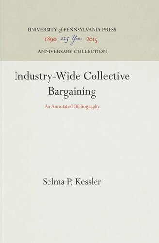 Industry-Wide Collective Bargaining: An Annotated Bibliography
