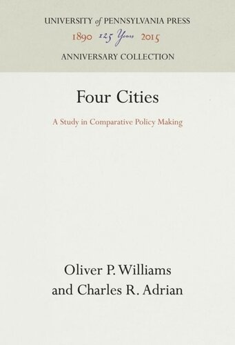 Four Cities: A Study in Comparative Policy Making