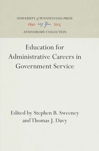 Education for Administrative Careers in Government Service