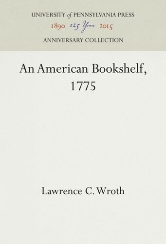 An American Bookshelf, 1775