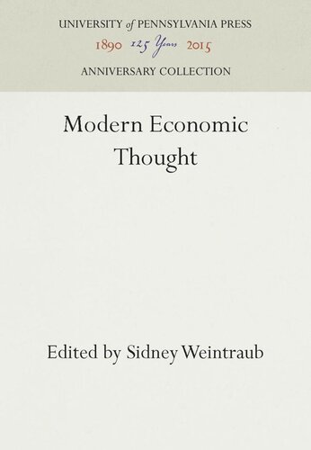 Modern Economic Thought
