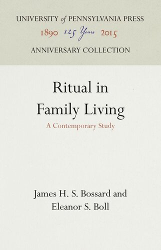 Ritual in Family Living: A Contemporary Study