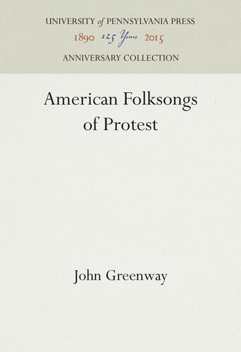 American Folksongs of Protest
