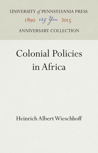 Colonial Policies in Africa