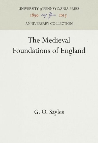 The Medieval Foundations of England