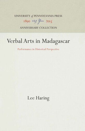 Verbal Arts in Madagascar: Performance in Historical Perspective