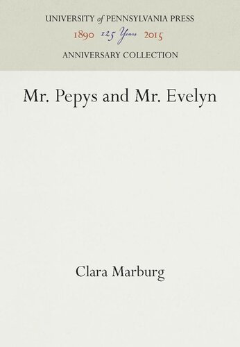 Mr. Pepys and Mr. Evelyn
