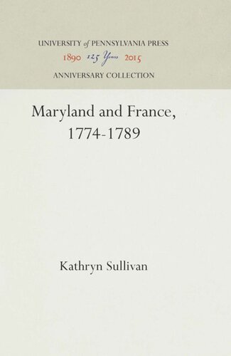 Maryland and France, 1774-1789