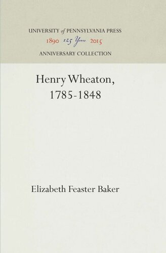 Henry Wheaton, 1785-1848
