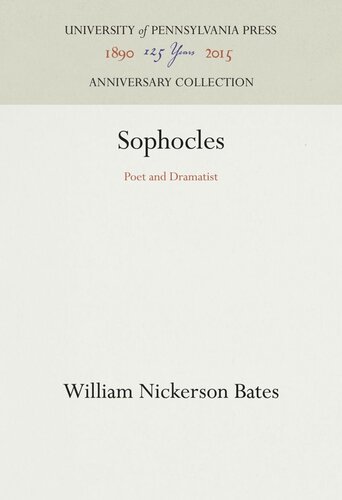Sophocles: Poet and Dramatist