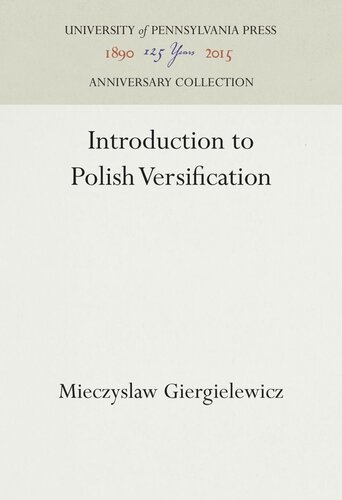 Introduction to Polish Versification