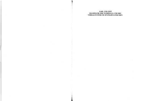 Zahl Und Zeit 