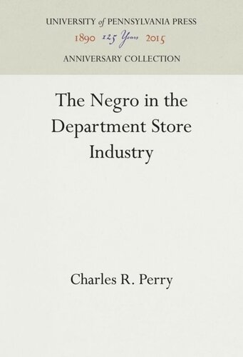 The Negro in the Department Store Industry