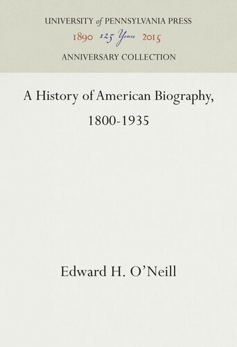 A History of American Biography, 1800-1935