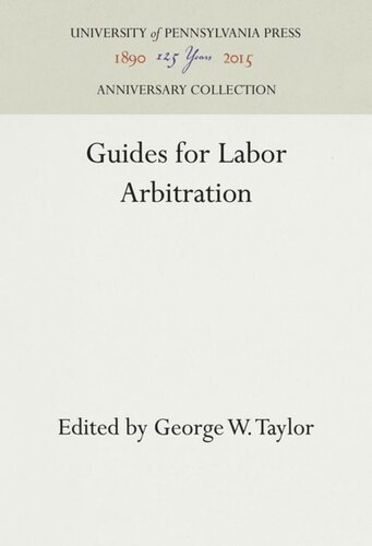 Guides for Labor Arbitration