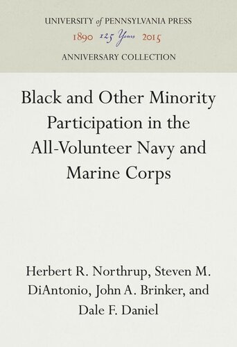 Black and Other Minority Participation in the All-Volunteer Navy and Marine Corps