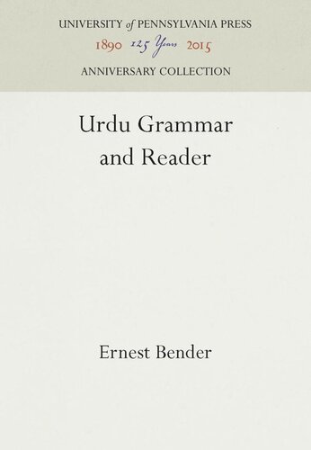 Urdu Grammar and Reader