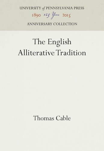 The English Alliterative Tradition