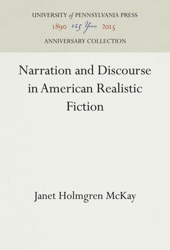 Narration and Discourse in American Realistic Fiction