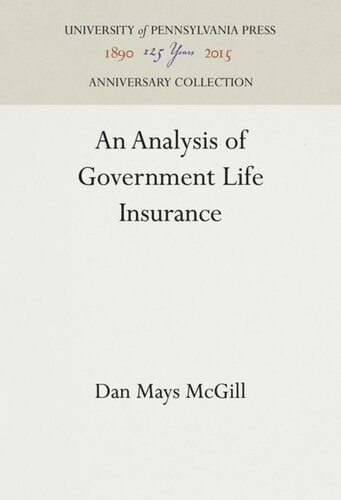 An Analysis of Government Life Insurance