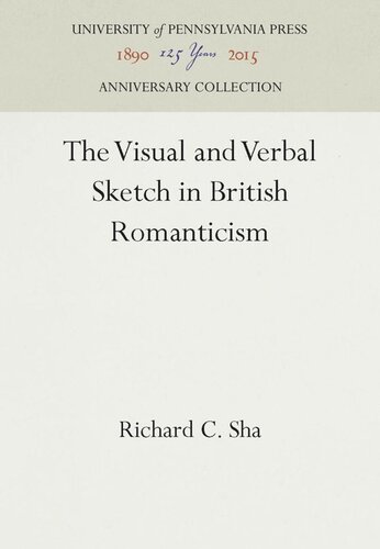 The Visual and Verbal Sketch in British Romanticism