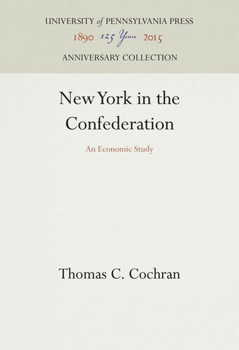 New York in the Confederation: An Economic Study