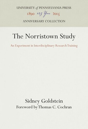 The Norristown Study: An Experiment in Interdisciplinary Research Training