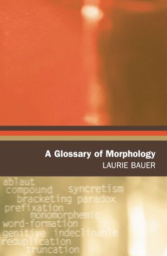 A Glossary of Morphology