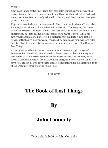 Book Of Lost Things