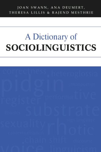 A Dictionary of Sociolinguistics