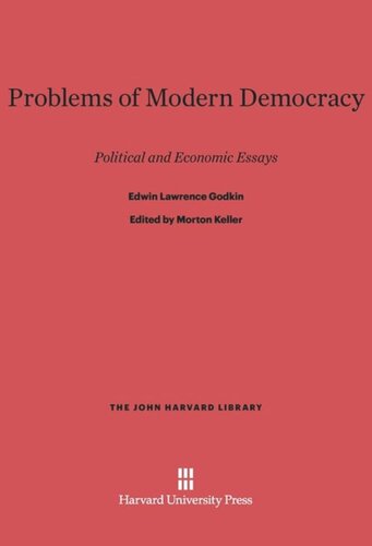 Problems of Modern Democracy: Political and Economic Essays
