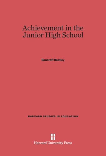 Achievement in the Junior High School